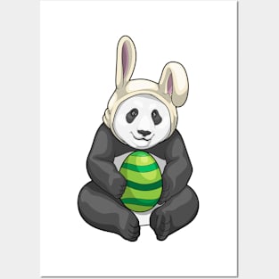 Panda Rabbit Easter Easter egg Posters and Art